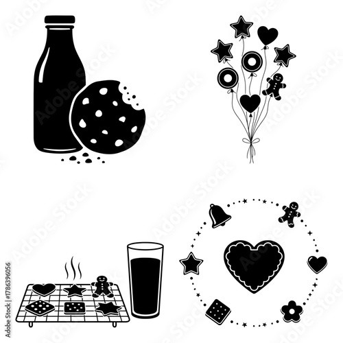 Cookie Day Macaron and Sugar Cookie Vector Collection