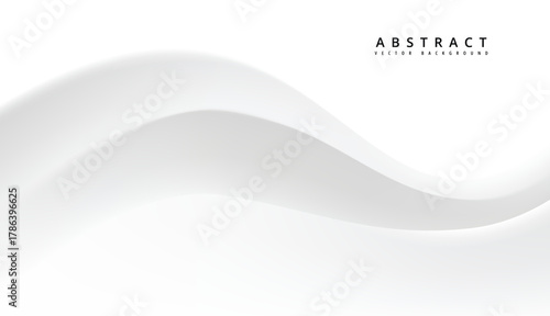 Abstract white wave, a minimalist design with smooth curves and subtle gradients, creating a sense of calm and sophistication