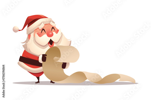 Santa Reading Long Gift List