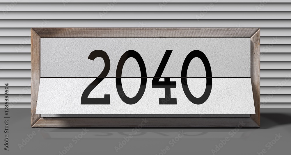 Obraz premium 2040 - table calendar - 3D illustration