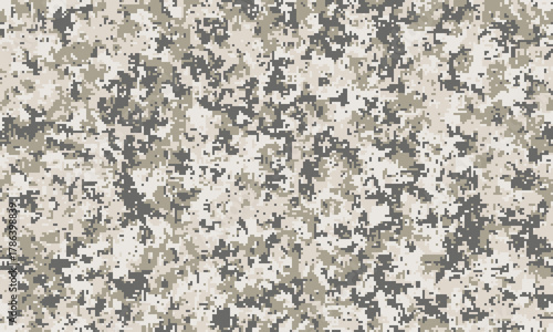 Wallpaper Mural Abstract digital camouflage pattern. Neutral earth tones create a seamless texture ideal for backgrounds, textiles, and militarythemed designs. Torontodigital.ca