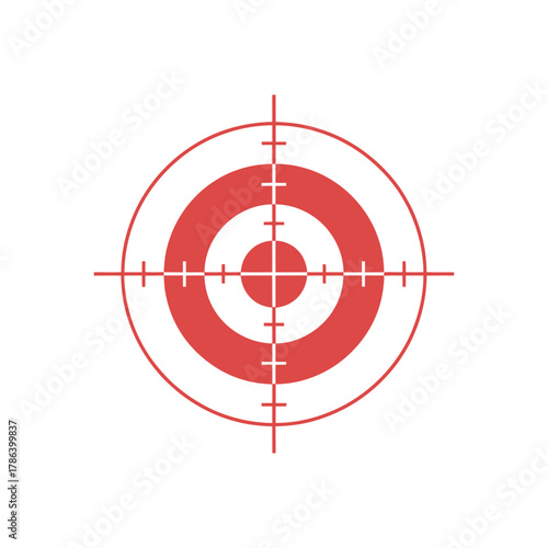 Aiming target with crosshair vector design for precision focusing on accurate results and success at 120 characters