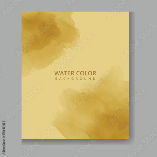 Golden watercolor background with abstract design, perfect for adding a touch of elegance and sophistication to your creative projects, invitations, and cards