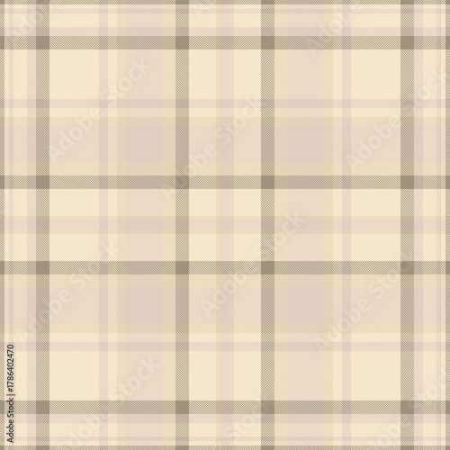Elegant plaid pattern in soft, neutral tones. Perfect for backgrounds, textiles, or designs requiring a classic, subtle touch. Use for fashion, home decor or graphics.