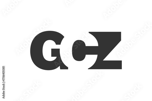GCZ logo design. Initial letter G C Z bold font style for tech startups, consulting, corporate branding. Creative company name, headlines typography identity, trendy logotype.