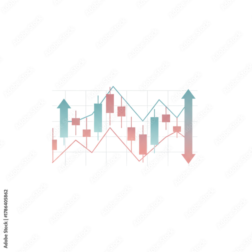 Obraz premium business graph with arrow