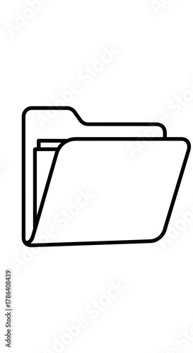 Outline Open Folder for Digital File Management