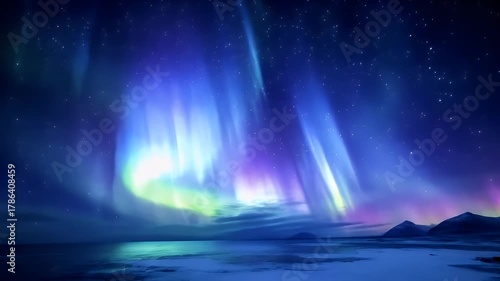 Wallpaper Mural aurora borealis digital artwork video stock. Torontodigital.ca