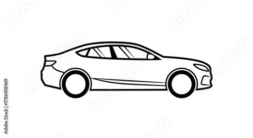 Modern Sedan Car Vehicle Outline Icon