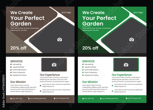lawn and garden flyer design template landscaping services Tree and gardening service poster leaflet design. Lawn Care and Gardening Services Flyer Design, Landscaping leaflet design  Lawn Mower Servi
