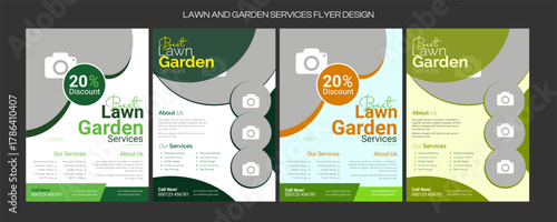 social media flyer template enhances your garden services' online presence. It is perfect for promoting landscaping, lawn care, and outdoor design services across various platforms.lawn care flyer