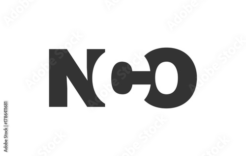 NCO logo design. Initial letter N C O bold font style for tech startups, consulting, corporate branding. Creative company name, headlines typography identity, trendy logotype.