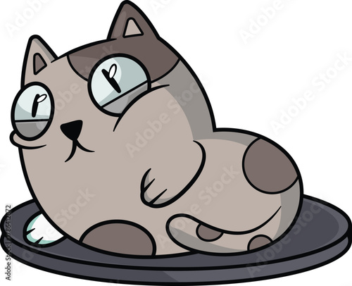 MobileGrey Spotted Cat Resting