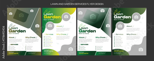 social media flyer template enhances your garden services' online presence. It is perfect for promoting landscaping, lawn care, and outdoor design services across various platforms lawn care flyer