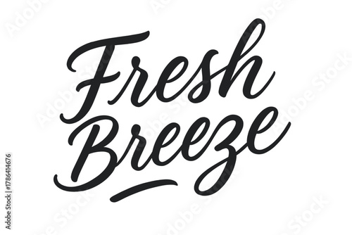Fresh Breeze Script. Fresh Breeze ? Script Hand-Lettering: flowing brush script with smooth airy connectors;