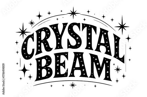 Crystal Beam Display. Crystal Beam ? Decorative Display Lettering: stylized curved letters filled with dots