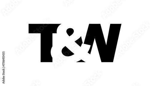 TW logo design in bold style. Black white identity symbol. Modern typography emblem. Corporate branding icon.