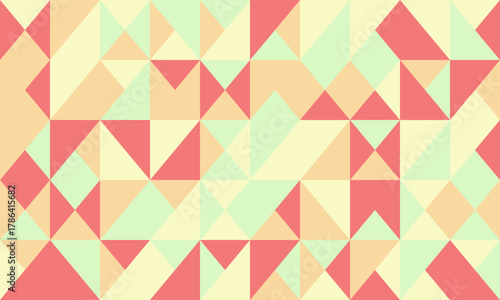 Abstract geometric pastel triangle pattern.  Ideal for backgrounds, website design, textile prints, and modern branding.  Soft colors create a calming, playful mood.