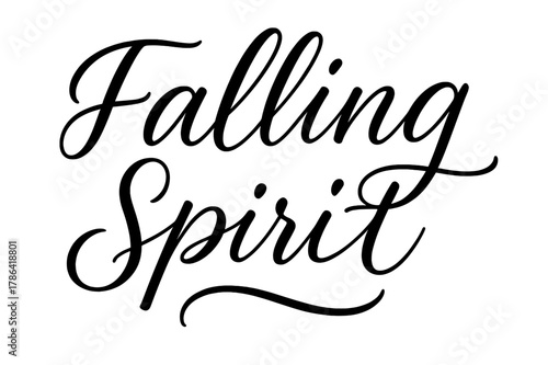Falling Spirit Script. Falling Spirit ? Script Hand-Lettering: flowing brush script with smooth curves and