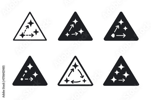 Star Navigation Logos. Night sky navigation. Set Logo of Night sky navigation: star-hopping arrows via triangle. harmonious logo variations of the same Free Download Star Navigation Logos. Night sky navigation. Set Logo of Night sky navigation: star-hopping arrows via triangle. harmonious logo variations of the same - GFXLoad