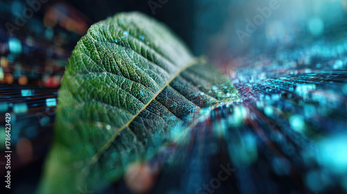 Soft macro view of leaf tra...