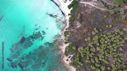 Wallpaper Mural Aerial drone view of coastline in Sardinia, Italy Torontodigital.ca