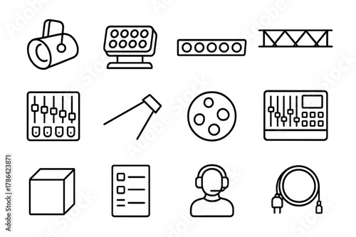 Stage Lighting Icons. Unbreakable Heart. Two vertical A6 banners with safe margins, centered composition, no elements touching edges, retro, red and beige,