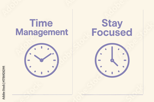 Minimal Productivity Banners. # PRODUCTIVITY. Two vertical A6 banners with safe margins, centered composition, no elements touching edges, minimal, lavender