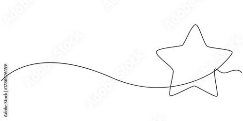 hand draw doodle stars illustration in continuous line arts style vector, hand draw doodle stars illustration in continuous line arts style vector, Star continuous one line drawing vector illustration