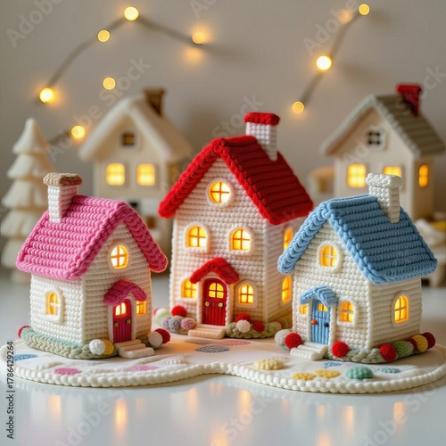 Cozy Winter Village Scene
