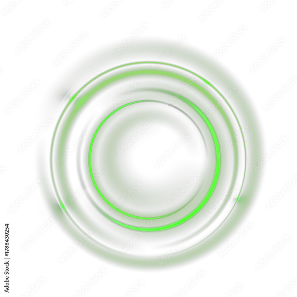Fototapeta premium Neon round light. Frame circle with led glow. Set of laser rings for design isolated on transparent background.