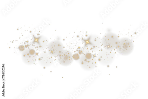Sparkling light on two backgrounds, sparkling dust PNG. Glowing light effect with lots of glitter particles and stars. . Magical glow PNG