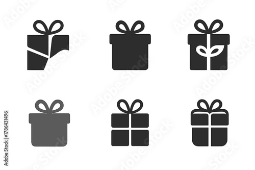 Abstract Logo Grid. Name Day. Set Logo of Name Day Collection: Abstract geometric, Filled silhouette, Negative space, Flat solid, Symmetrical form, Stylized