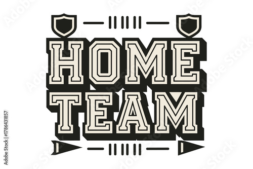 Bold Block Lettering. Home Team ? Bold Block Lettering; ultra-thick geometric letters with compact slab serifs and heavy outer stroke; stacked block