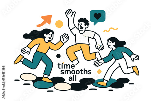 Pebble Riverbed Serenity. Pebble ? Riverbed Calm. Rounded pebbles overlap under clear rippling water; soft highlights shimmer across surfaces. Text ?time