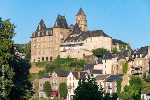 Fototapeta Naklejka Na Ścianę i Meble -  Walking in Uzerche, historical fortified royal patronage medieval town in Correse department, Nouvelle-Aquitaine, France, old houses and narrow streets