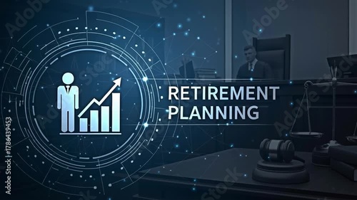 Retirement planning with financial growth for the concept of Investment.