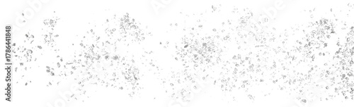 Macro crystals of sea salt flying, isolated on white background, clipping path