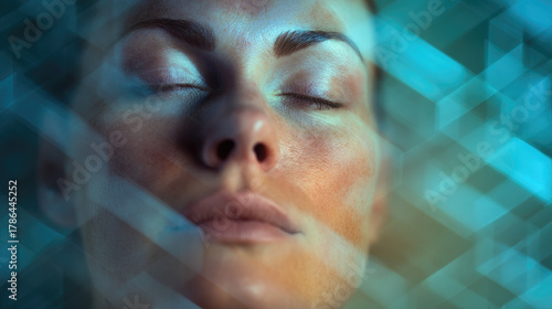 Portrait of calm person wit...