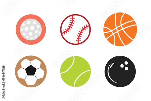 set of different sports balls