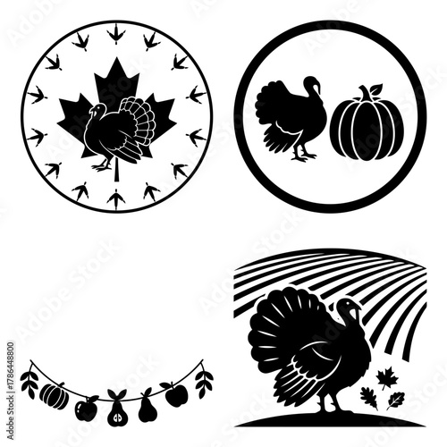 Thanksgiving Recipe Kitchen Tools Vector Elements