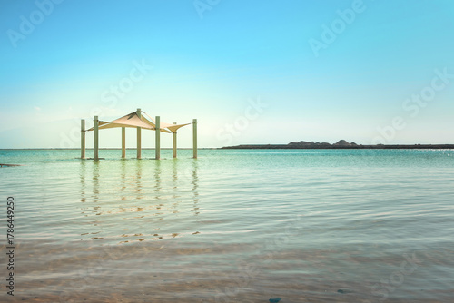 A wonderful vacation on the warm beach by the salty sea