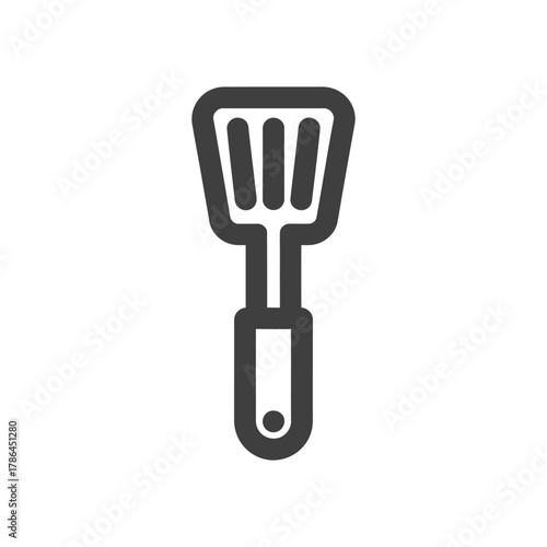 Spatula Icon on White Background Vector Art Illustration on white background.