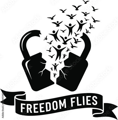 Broken Padlock symbolizing freedom from human trafficking