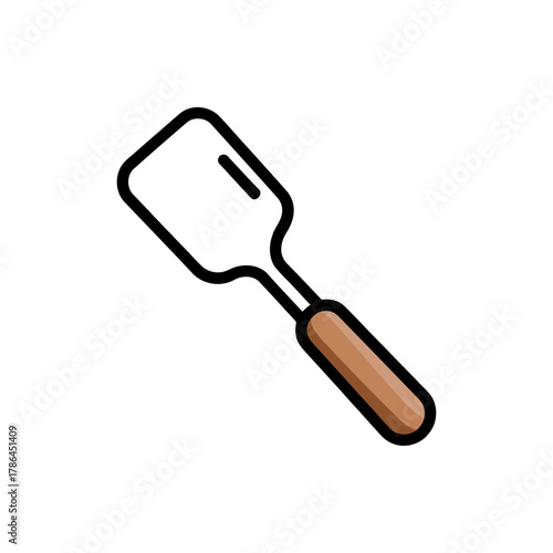 Spatula Icon on White Background Vector Art Illustration on white background.