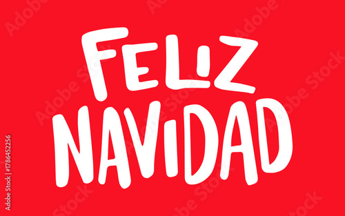 Letterind dibujado a mano de Feliz Navidad 