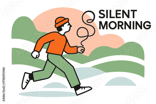 Morning Smoke Trail. Morning Smoke Trail. Pale blue snow, soft pink sky, and one thin smoke line curling into abstract circles. ?Silent Morning? rests in clean