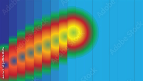 Heatmap Energy Burst Visualization – Vibrant Gradient Spectrum Wave, Abstract Data Flow Simulation, Color Intensity Graph Art