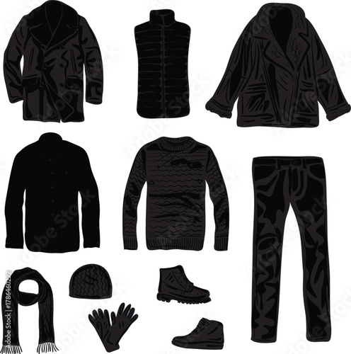 vector illustration of clothes