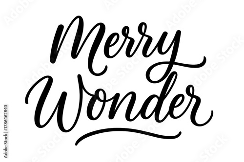Merry Wonder Script. Merry Wonder ? Script Hand-Lettering; flowing brush script with soft bounce and extended